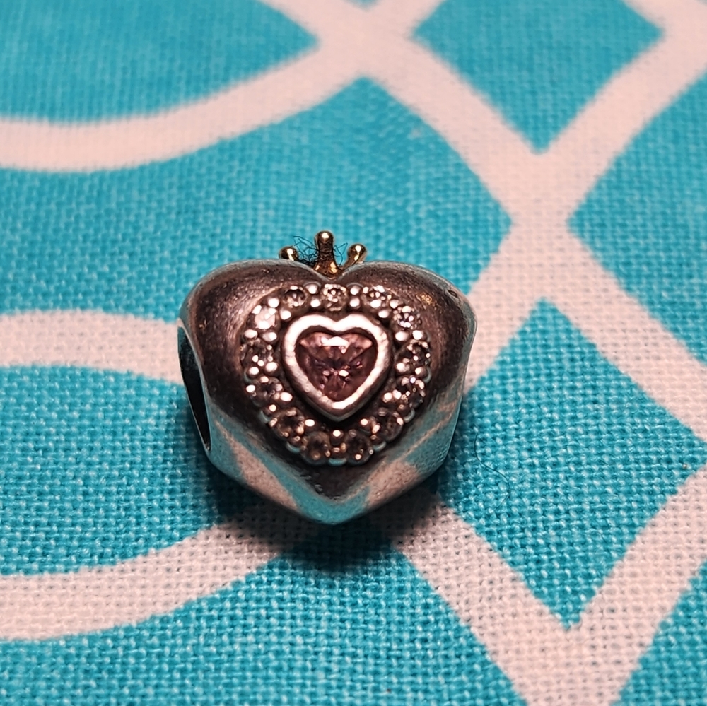 Pandora Pink Princess Heart Charm